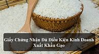 Giấy Chứng Nhận Xuất Khẩu Gạo